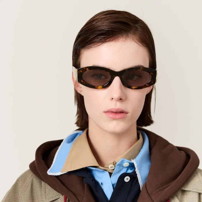 Lunettes de Soleil Cat-Eye Écaille