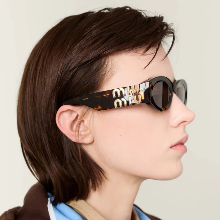 Lunettes de Soleil Cat-Eye Écaille