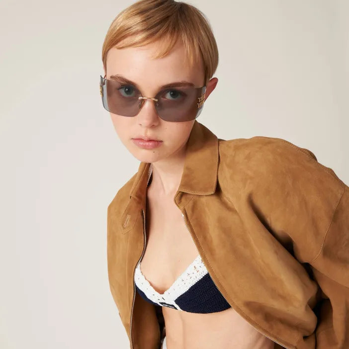 Lunettes de Soleil Carrées Sans Cerclage