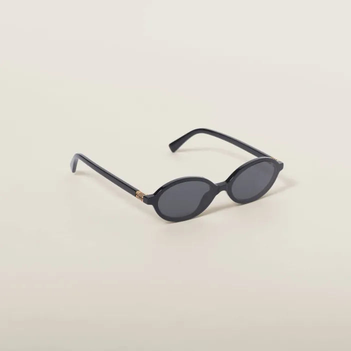 Lunettes de Soleil Ovales Noires