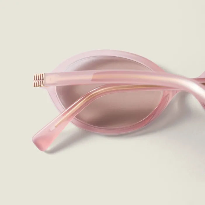 Lunettes de Soleil Ovales Rose Cristal