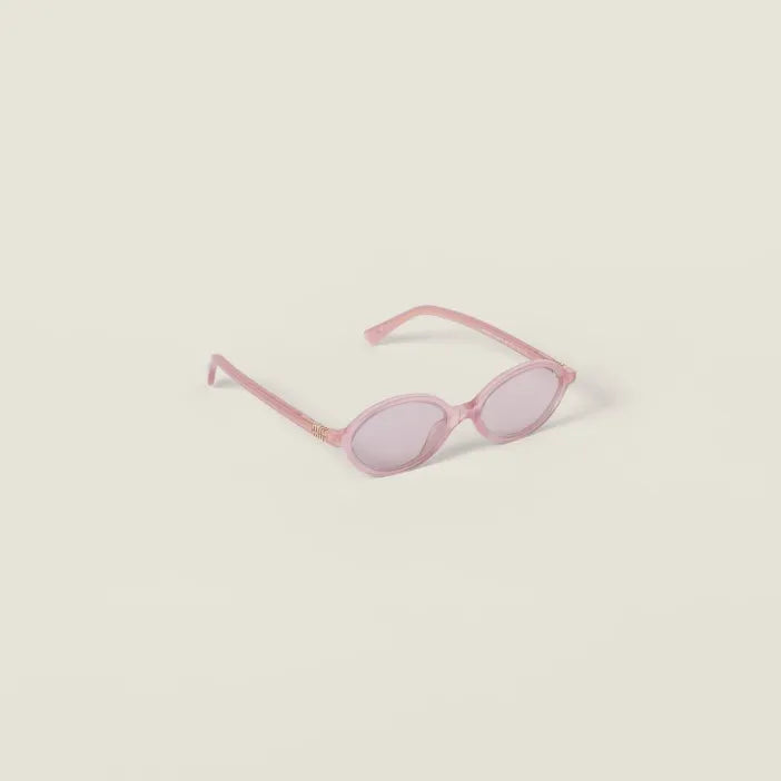 Lunettes de Soleil Ovales Rose Cristal